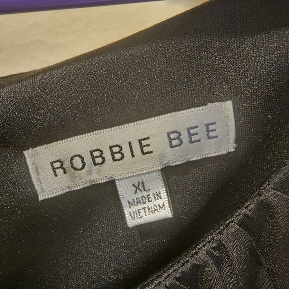 ROBI BEE women's plus size maxi sleeveless shirred neck black and white size XL - Picture 4 of 13